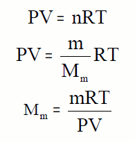 Calcular la masa molar: